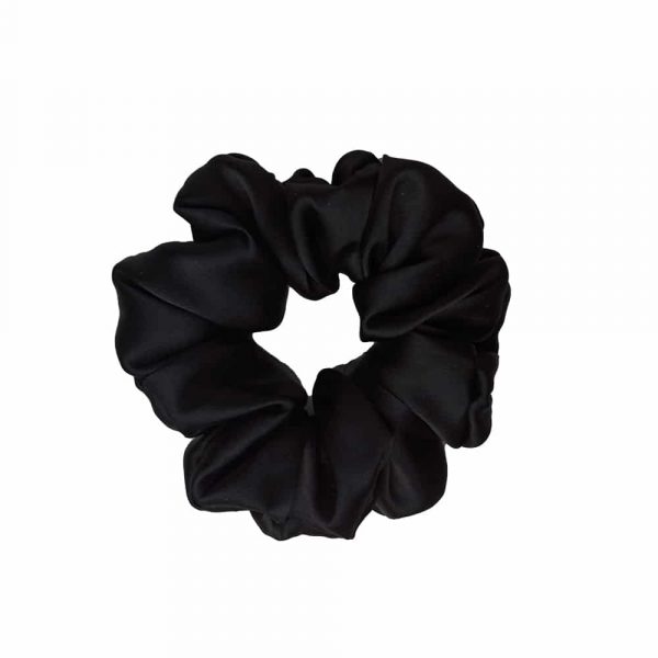 Gros Chouchou en soie de couleur noir